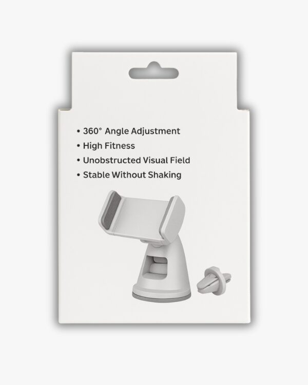Universal Car Mobile Holder | 360° Adjustable Phone Stand for Dashboard, Windshield & Air Vent | Strong Grip & Anti-Slip Clamp for All Smartphones - Image 4
